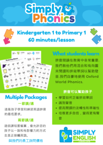 Simply English Learning Centre - Simply English Phonics Flyer